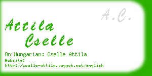 attila cselle business card